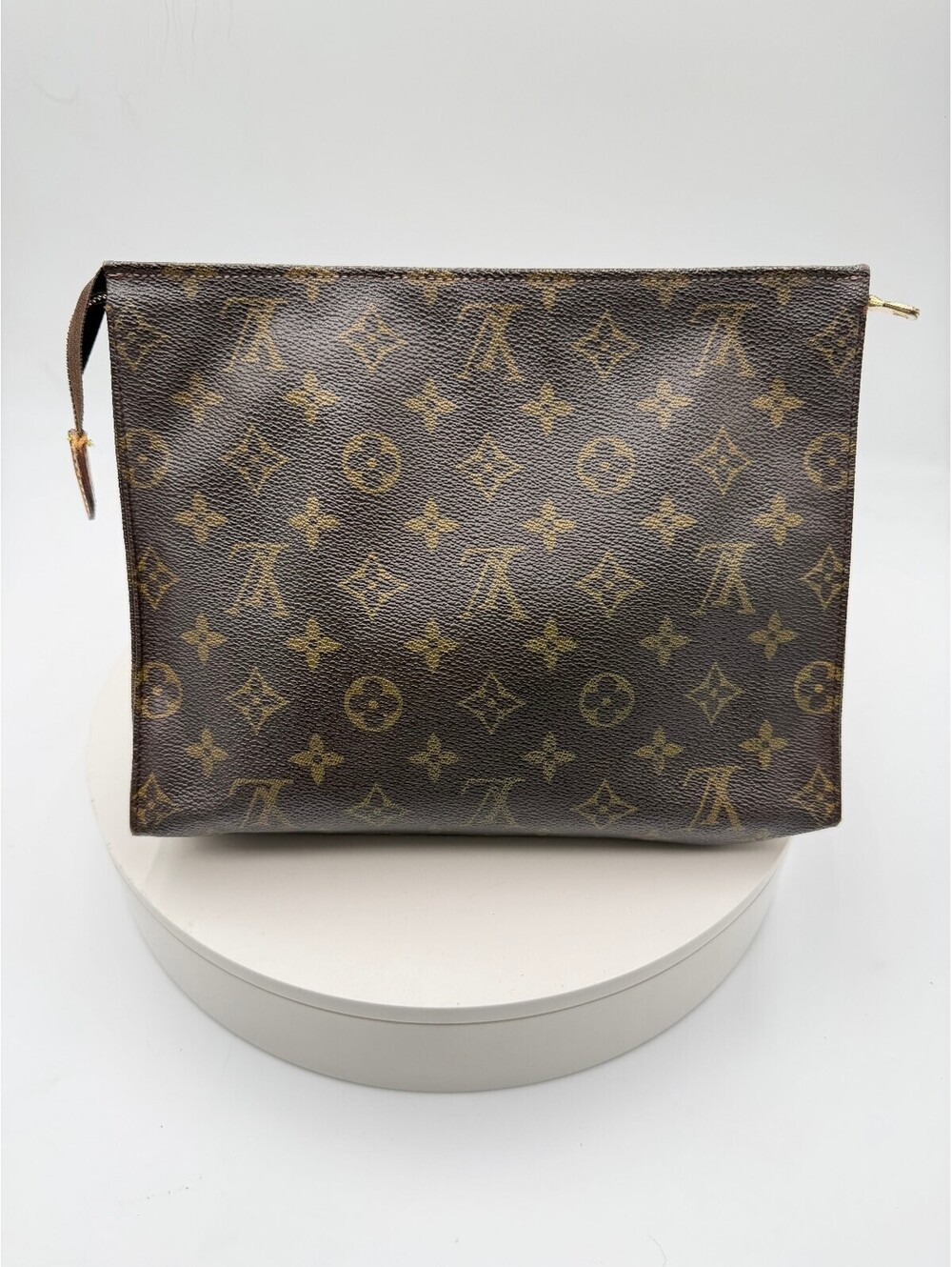 Louis Vuitton Vintage Monogram Toiletry Pouch 26 Cosmetic Clutch Bag 9.5x7.5